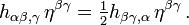 h_{\alpha \beta , \gamma} \, \eta^{\beta \gamma} = \tfrac12 h_{\beta \gamma , \alpha} \, \eta^{\beta \gamma} \,.