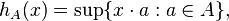 h_A(x)=\sup\{ x\cdot a: a\in A\},