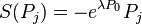 S(P_j) = -e^{\lambda P_0} P_j\,