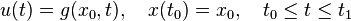 u(t) = g(x_0, t), \quad x(t_0) = x_0, \quad t_0 \le t \le t_1