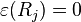 \varepsilon(R_j) = 0\,