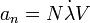 a_n = N\dot \lambda V