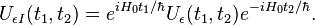 U_{\epsilon I} (t_1,t_2) = e^{i H_0 t_1/\hbar} U_{\epsilon}(t_1,t_2) e^{-i H_0 t_2 /\hbar}.