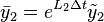 \bar y_2 = e^{L_2 \Delta t} \tilde y_2
