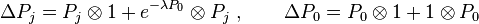 \Delta P_j = P_j \otimes 1 + e^{- \lambda P_0} \otimes P_j ~, \qquad \Delta P_0 = P_0 \otimes 1 + 1 \otimes P_0\,