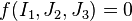 f(I_1, J_2, J_3) = 0 \,