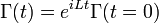 \Gamma(t) = e^{iLt}\Gamma(t=0) \,