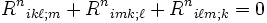 R^n {}_{ik\ell;m} + R^n {}_{imk;\ell} + R^n {}_{i\ell m;k}=0 \