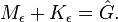 M_\epsilon + K_\epsilon = \hat{G}.