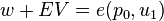 w+EV = e(p_0,u_1)