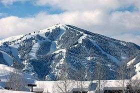 The Bald Mountain Ski Area in Ketchum during winter