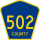 County Route 502 marker