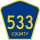 County Route 533 marker