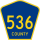 County Route 536 marker