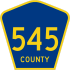 County Route 545 marker