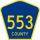 County Route 553 marker