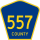County Route 557 marker