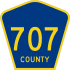 County Road 707 marker
