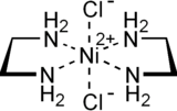 Skeletal formula of dichlorobis(ethylenediamine)nickel(II)