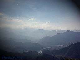 Seti River valley with Dipayal (left side) - Nepal