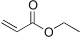 Skeletal structure of ethyl acrylate