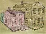 Plans showing 3 Sections of Birthplace