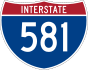 Interstate 581 marker