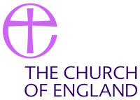 Text below a stylised cross-in-circle. The Church of England badge is copyright The Archbishops' Council, 2000.