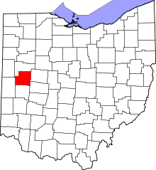 State map highlighting Shelby County