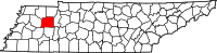 State map highlighting Carroll County