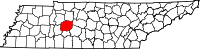 State map highlighting Hickman County
