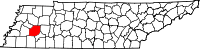 State map highlighting Madison County