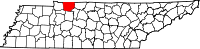 State map highlighting Montgomery County