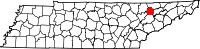 State map highlighting Union County
