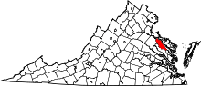 State map highlighting Essex County