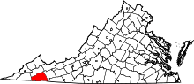 State map highlighting Washington County