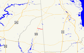 A map of the inland Eastern Shore of Maryland showing major roads. Maryland Route 287 runs from Goldsboro to the Delaware state line.