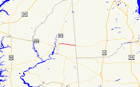 A map of the inland Eastern Shore of Maryland showing major roads. Maryland Route 317 runs from near Denton to the Delaware state line at Burrsville.
