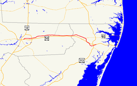 A map of the northern part of the lower Eastern Shore of Maryland showing major roads. Maryland Route 346 runs from Salisbury east to Berlin.