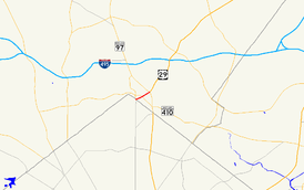 A map of Silver Spring, Maryland showing major roads. Maryland Route 384 runs from MD 390 east to US 29.