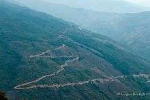 Road near Mindat, which lies between Matupi and Pakokku.