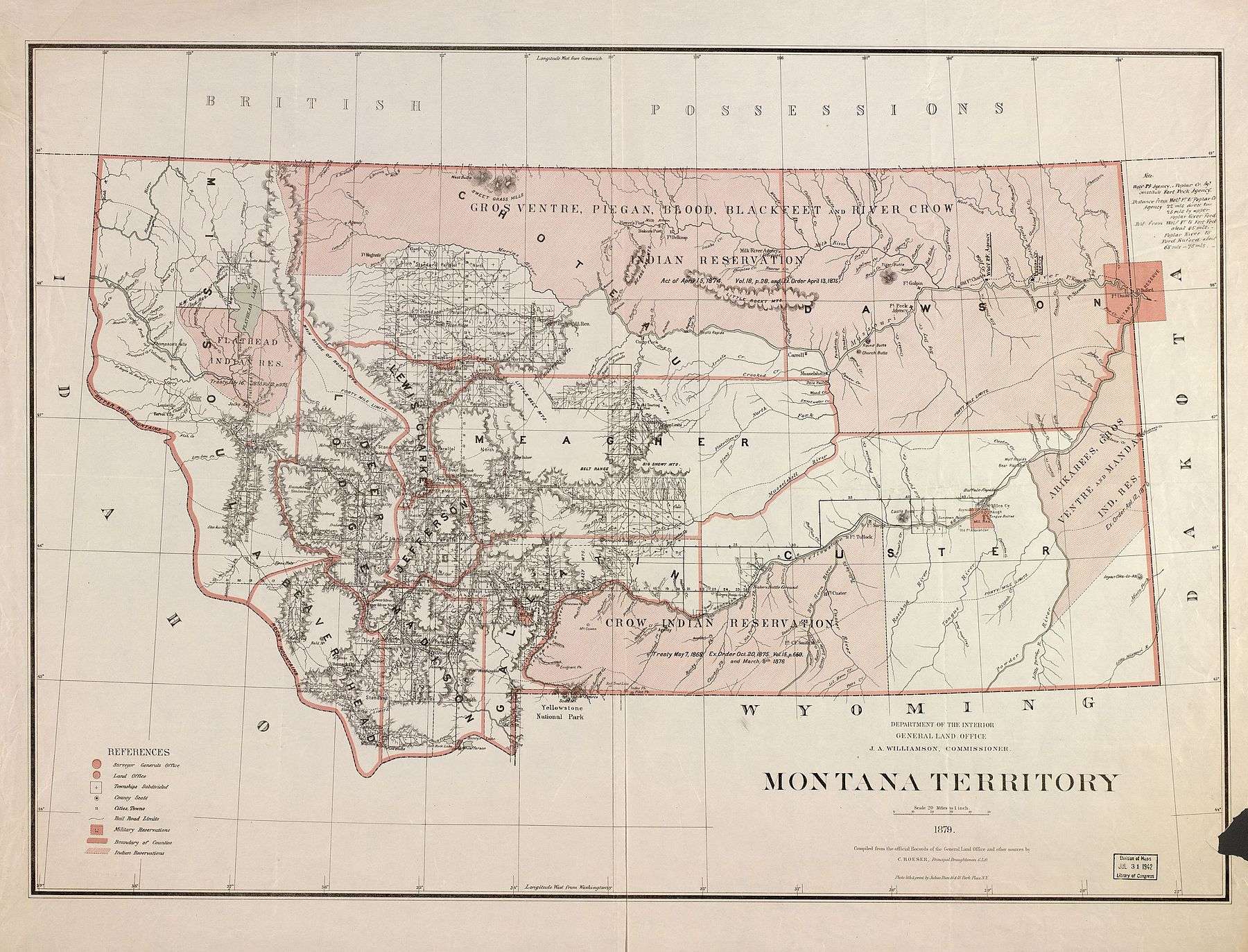 Wood, Jr. ministered in Wolf Point and Poplar Creek in northeastern Montana Territory from 1880 to 1889. In 1878, the Fort Peck Indian Agency had been relocated from what is shown on the map to its present-day location in Poplar because the original agency was located on a flood plain, suffering floods each spring.