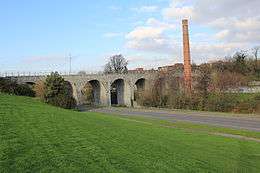 Nine Arches Bridge seen from downstream of the Dodder.