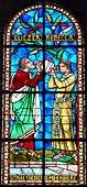 Stained glass inside the Cathédrale Saint-Front de Périgueux