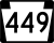 PA Route 449 marker