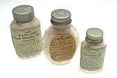 3 pill pots from the Burroughs Wellcome and Company&nbsp;: Tabloid Mixed Glands No. 2 tablets, Emprazil tablets and Tabloid Acetylsalicylic Aid tablets [Aspirin]