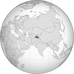 Location of &nbsp;Tajikistan&nbsp;&nbsp;(green)