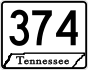 State Route 374 marker
