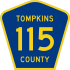 County Route 115 marker