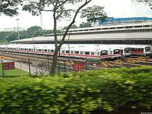 Siemens C651 trains for the Singapore MRT at Ulu Pandan Depot